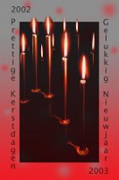 Kerstkaart 2002 kaars