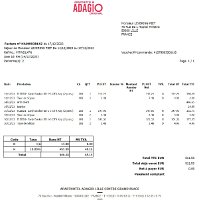 Factuur  Adagio Lille